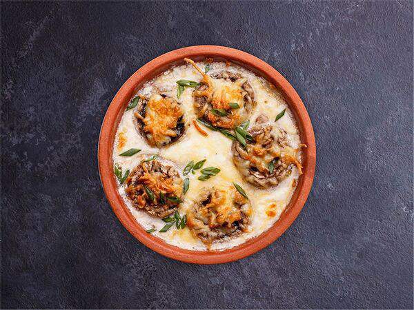 Пахлава - Грибы в кеци с сулугуни