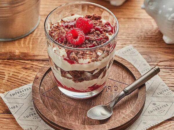 Сыроварня - Крем из домашнего сыра с пралине и малиной