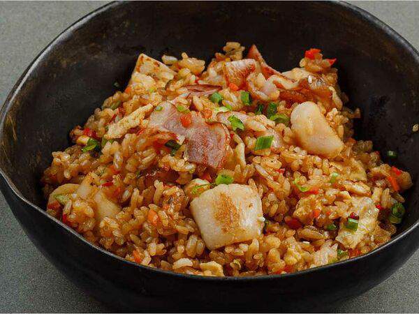 Gray Goose cafe - Тепан рис с беконом и гребешком