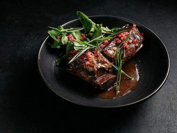 Цукини - Телячье ребро со шпинатом