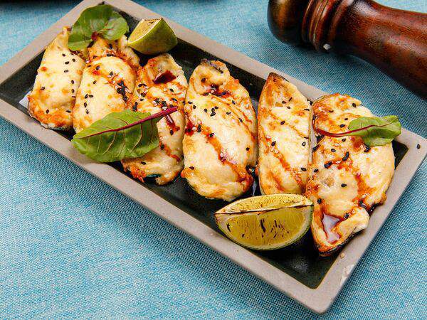 Акварель - Мидии запеченные