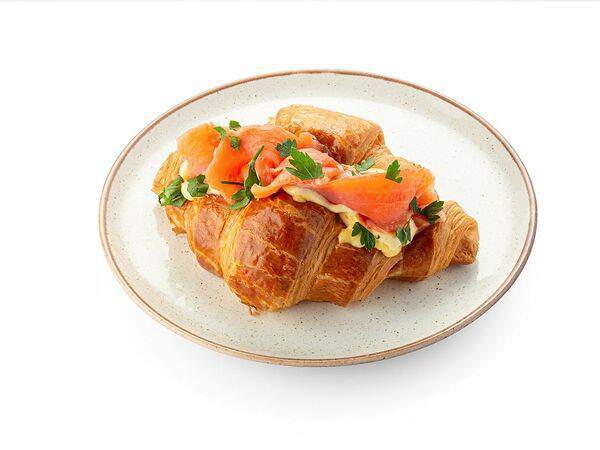 Шоколадница - Круассан с лососем и голландским соусом