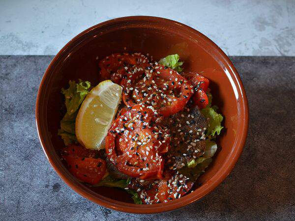 Сад On line - Теплый салат с телятиной и овощами гриль