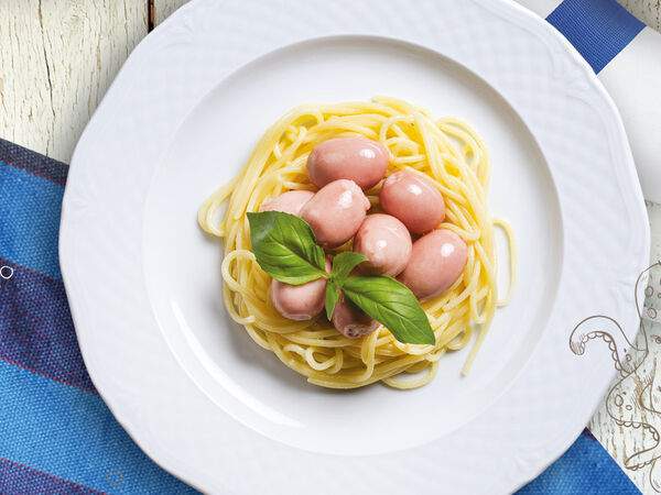 Чайхона №1 Тимура Ланского - Мини-сосиски со спагетти