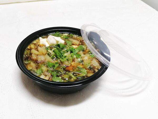 Три правила - Окрошка на кваску с горчично-хреновой заправкой