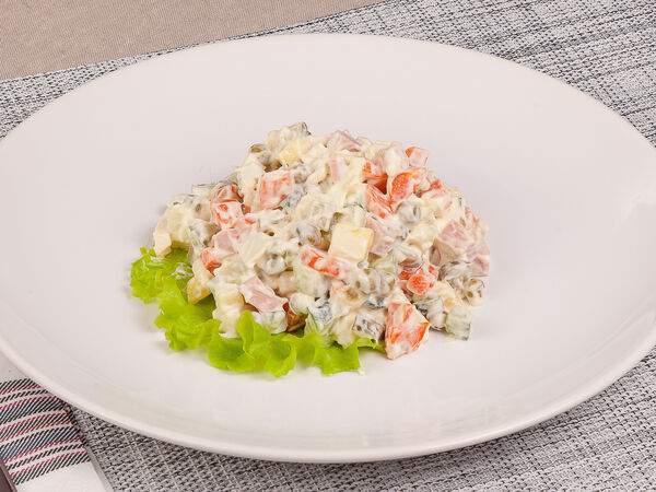 Кулинария Хорошая - Салат Оливье с колбасой