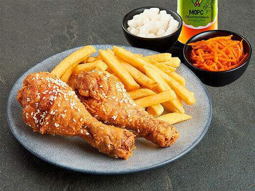 Kannam Chicken - Комбо для одного Стандарт Ножки и морс