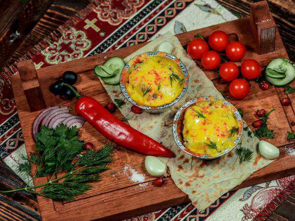 Шашлычный двор - Жюльен с курицей и грибами