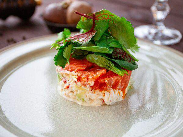 Мясо & Рыба - Тартар из дикого лосося и краба