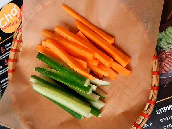 Cho хочешь? - Палочки из свежих овощей