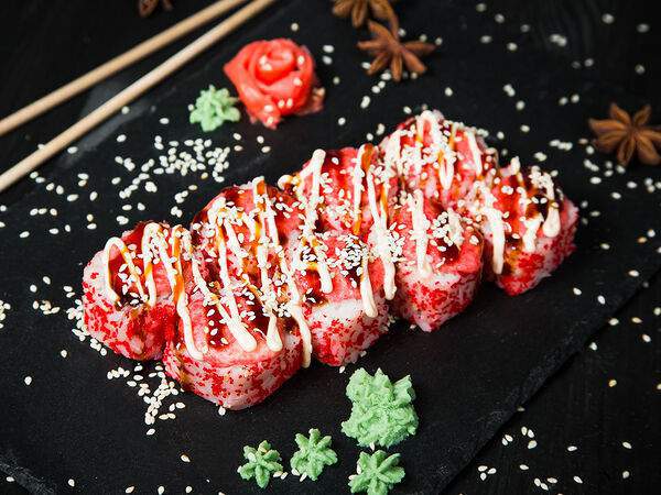 Аквасуши - Ролл Запеченный с лососем