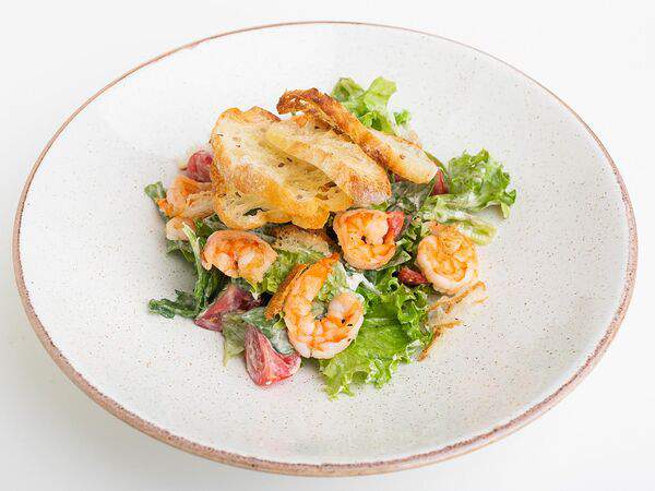 Breakfasteria - Салат Цезарь с тигровой креветкой