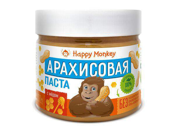 Happy monkey - Арахисовая паста с медом
