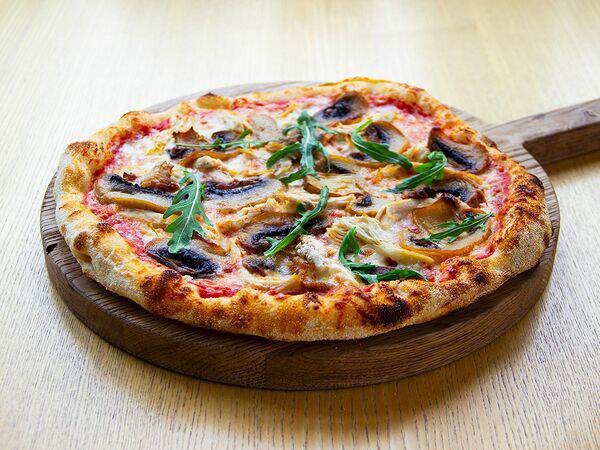 Вок кафе - Пицца с курицей и грибами