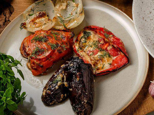 Хачапури и вино - Печёные овощи