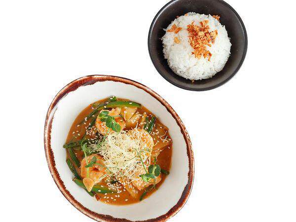 Меконг - Креветки в красном кокосовом карри