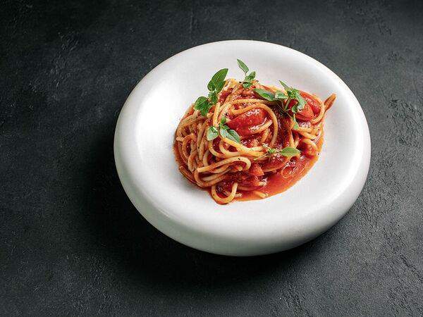 Цукини - Спагетти Помодоро с томатами черри