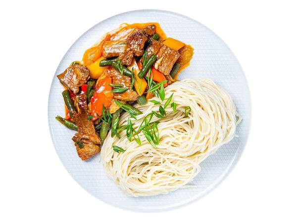 Мандарин - Телятина и спагетти