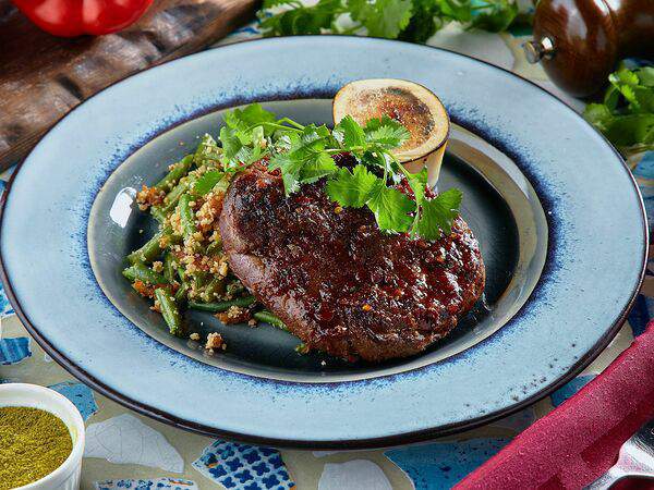 Квеври - Отбивная из говядины с зеленым лобио