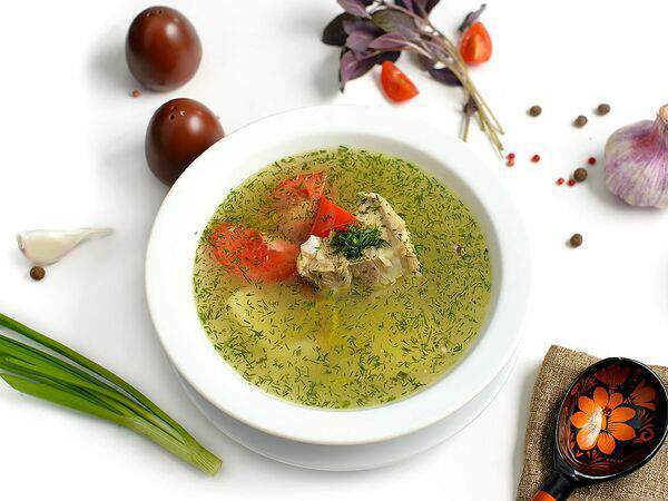 Бар Шинок - Юшка з картоплею та свинячими порiбнинами