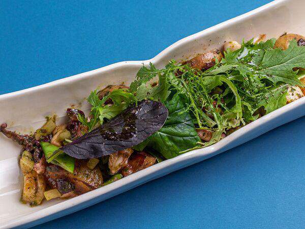 Море - Теплый салат с морепродуктами