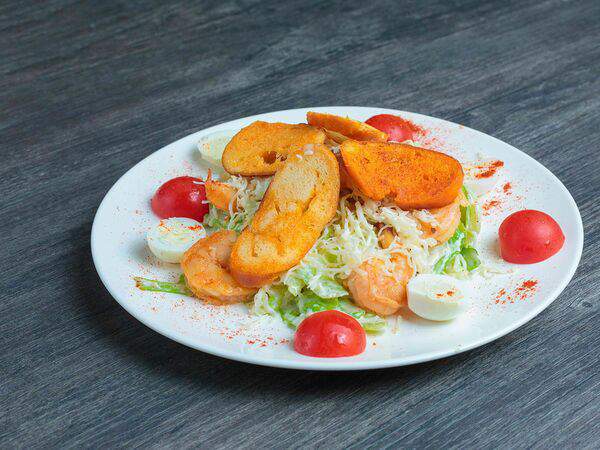 Сулугуни - Цезарь с креветками