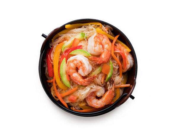 Hot Pizza - Фунчоза с креветками