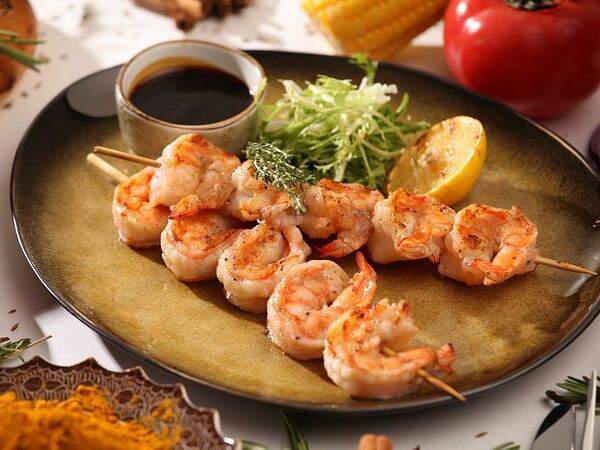 Инжир - Тигровые креветки на мангале