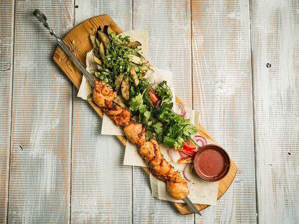 Хочу пури - Шашлык из цыпленка с хрустящими баклажанами