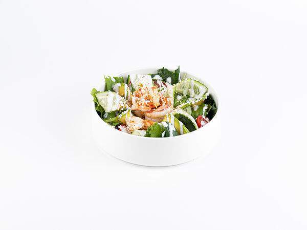 Avocado queen - Зеленый салат,креветки,тайский чили,йогурт
