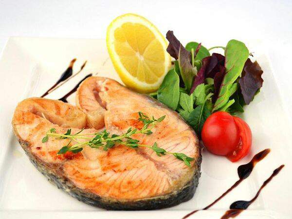 Еда как дома - Стейк из лосося на гриле