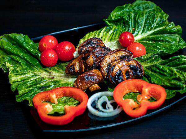 Мясо на углях - Грибы на мангале