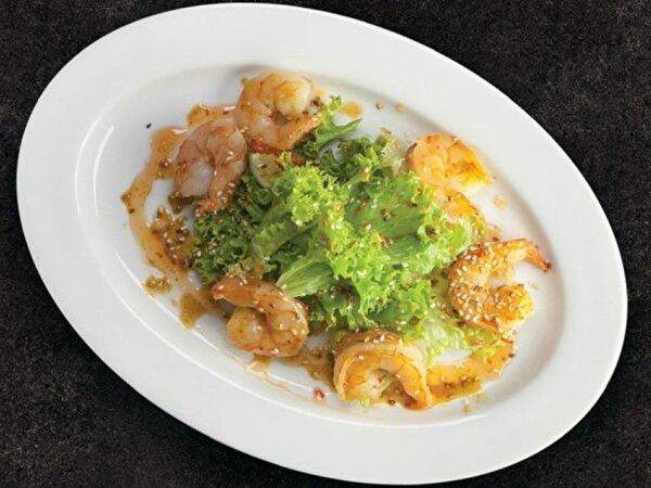 Атмосфера - Тигровые креветки в сладком чили