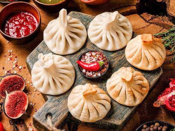 Хачапури и вино - Хинкали c бараниной и телятиной