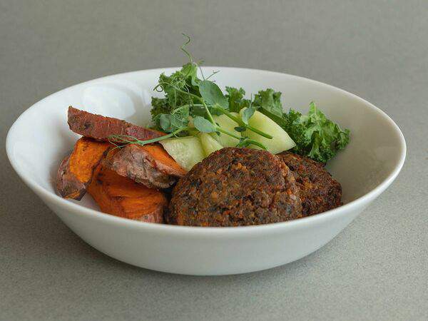 Крапива - Грибные котлеты с бататом