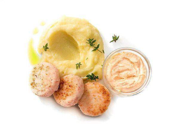 Перчини - Крабовые котлетки с пюре