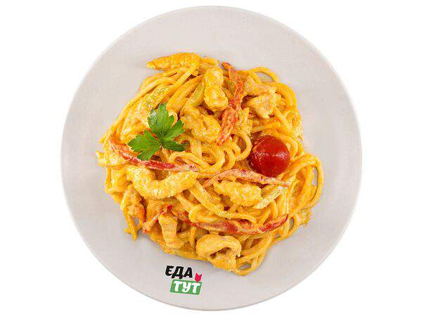 Еда тут - Паста из филе индейки с овощами