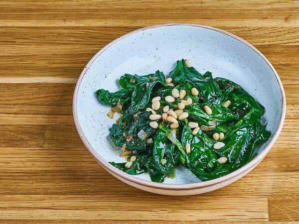 Сеть семейных кафе Kitchen - Обжаренные листья шпината