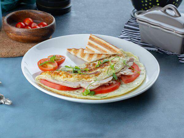 Славный кофе - Омлет Курица-томат