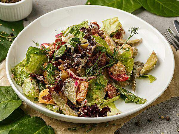 Вэлфед - Баварский салат с охотничьими колбасками