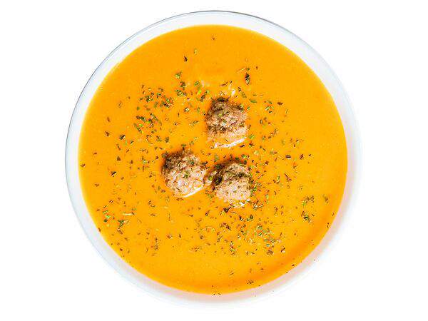 Мандарин - Чечевичный суп-пюре с фрикадельками