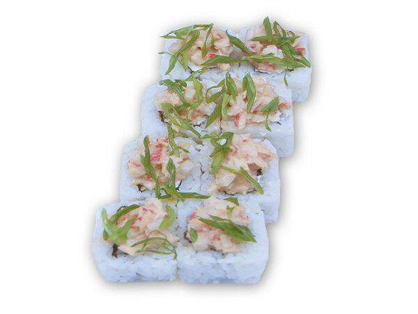 Угли - Урамаки-ролл с тартаром из кальмара