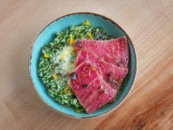 Pasta - Ризотто со шпинатом и тунцом