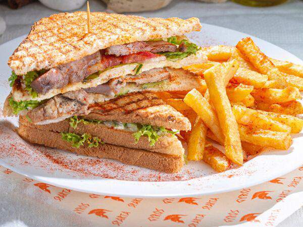 Гирос SPARTA - Клаб-сэндвич с ветчиной