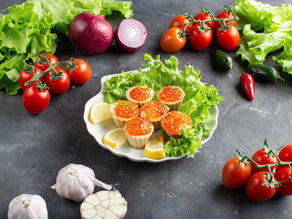 Шашлычок - Канапе с красной икрой