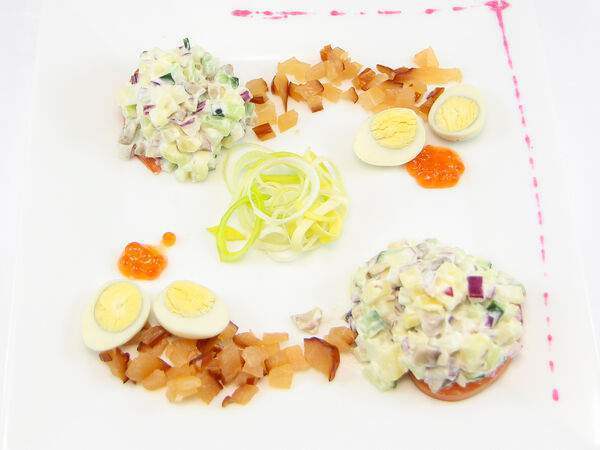 Грильмания - Салат Оливье с карпаччо