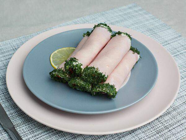 Кулинария Хорошая - Рулетики из ветчины с сыром и зеленью