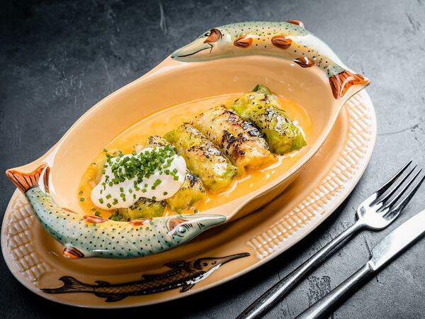 Fish Point - Голубцы с камчатским крабом и креветками