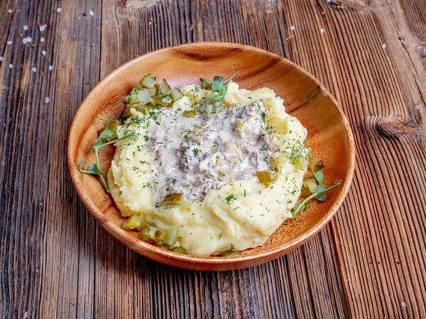 Parmesan - Бефстроганов с грибами