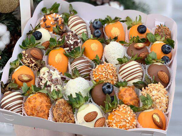 Labberry клубника в шоколаде - Набор 30 клубник (Зимний дизайн)